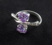 Кольцо из серебра 925 пробы с фианитами - 4