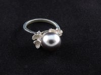 Серебряное кольцо с жемчугом от Swarovski - 5