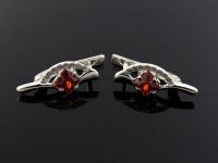 Серебряные серьги 925 пробы с фианитами - 35