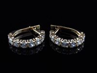 Золотые серьги с фианитами от Swarovski - 26