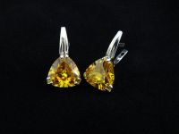 Серьги из серебра с фианитами - 11