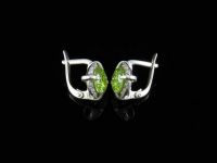 Серебряные серьги с фианитами - 26