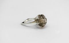 Серебряное кольцо с горным хрусталем - 55