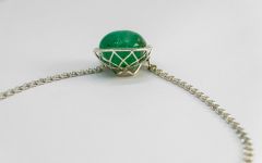 Серебряная подвеска с бериллом и фианитами - 6