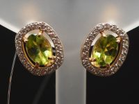 Золотые серьги с хризолитом 1,7 карат - 136