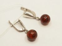 Серьги из серебра с Янтарём - 84