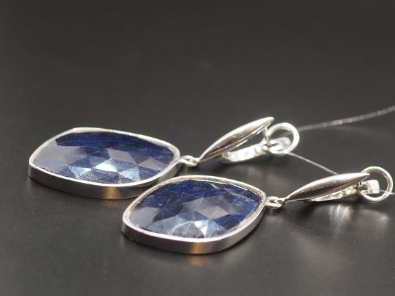 Серебряные серьги с сапфирами 68,90 карат - 103