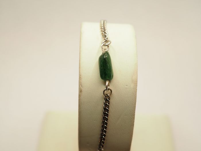Серебряный браслет с изумрудом 1.90 карат -17