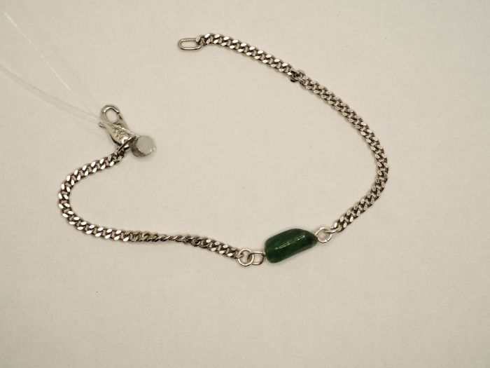 Серебряный браслет с изумрудом 1.90 карат -17