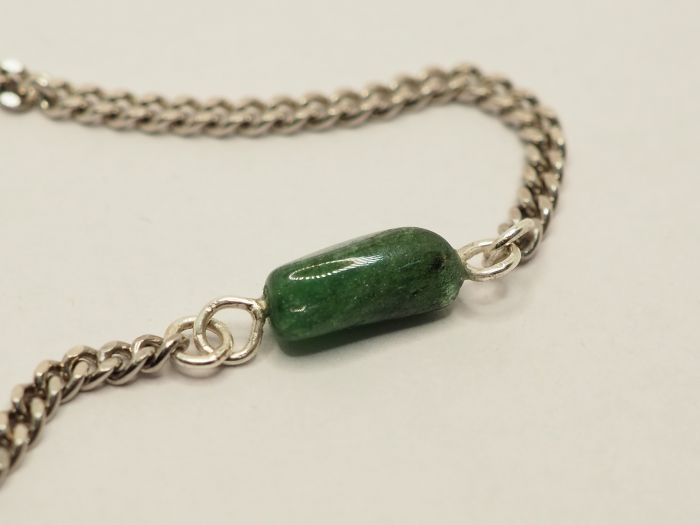 Серебряный браслет с изумрудом 1.90 карат -17