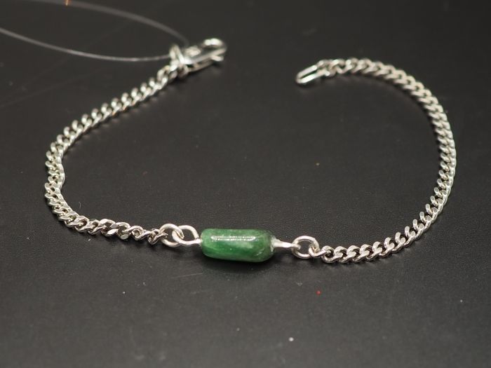 Серебряный браслет с изумрудом 1.90 карат -17