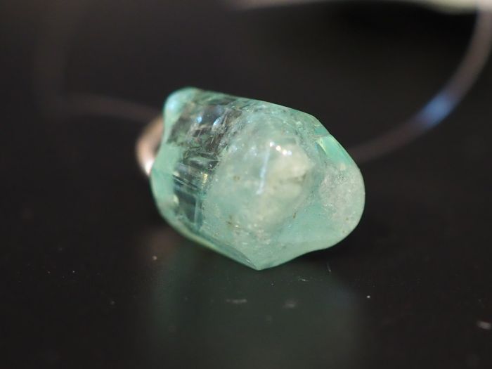 Серебряная подвеска с натуральным бериллом - 109