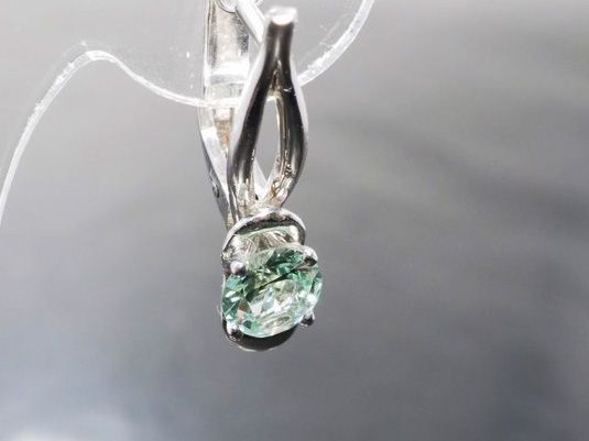 Серебряные серьги 925 пробы с бериллами 0,93 карат - 43