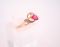 Золотое кольцо 585 пробы с натуральной шпинелью 0.42 карат и обсыпкой из бриллиантов - 188