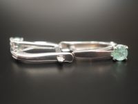 Серебряные серьги с натуральными изумрудами - 125