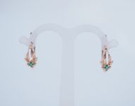 Золотые серьги 585 пробы с природными изумрудами 0.06 карат 2/2 - 91