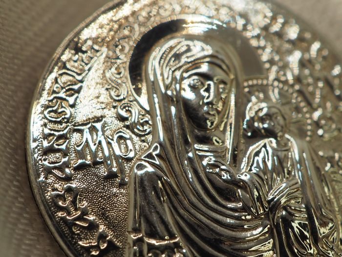 Подвеска икона серебро 925 пробы Божьей Матери-543