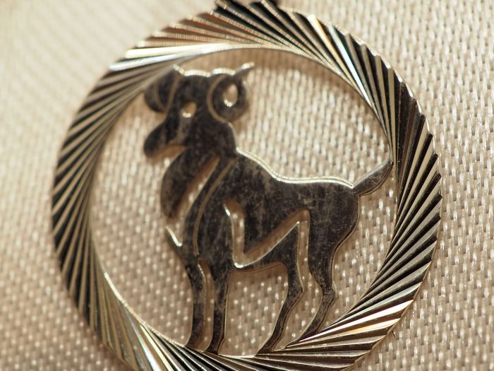 Ювелирная подвеска знак зодиака "Овен"-609