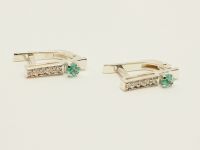 Серьги из серебра с бериллами 0.18 карат - 51